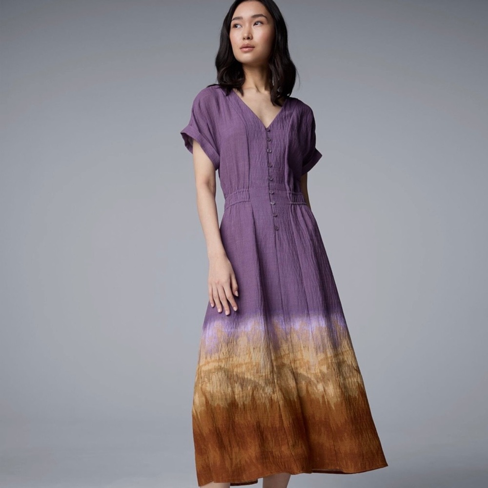 Women’s Simply Vera Wang Smocked Ombre Dress
